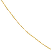 14k Yellow Gold Singapore Chain with Lobster Lock